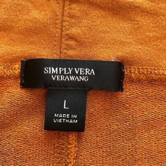 Simply Vera Vera Wang Dolman Sleeve Orange Boatneck Sweater Size Large - Picture 10 of 13